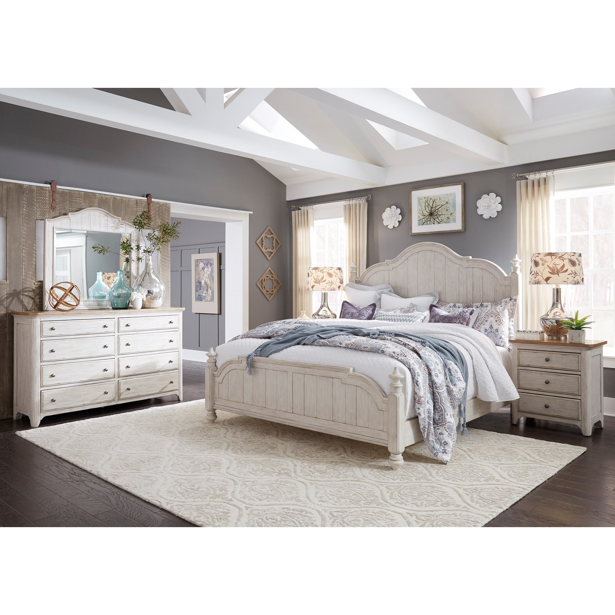 Liberty Furniture Farmhouse Reimagined Queen Bedroom Group Royal